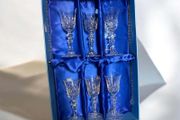 Stunning Cara Crystal Liqueur Glasses Set Of 6 Brand New Mint Condition