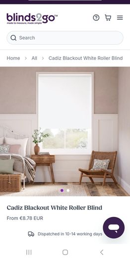 blackout roller blind White