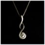 925 Sterling Silver  Zircon Pendant and Chain Necklace Image 2