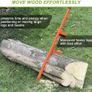 Log Lifter, Timberjack Cant Hook Heavy Duty Roller Tool Forestry Wood Jack 4in1 Handled Firewood Peavey Multitool for Grabbing Moving and Clamping with Non-Slip Handle, 114-128cm Image 6