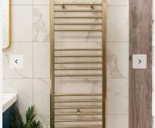 Eliseo Ricci  Heated Towel Rail - Brushed Brass