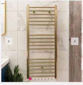 Eliseo Ricci  Heated Towel Rail - Brushed Brass
