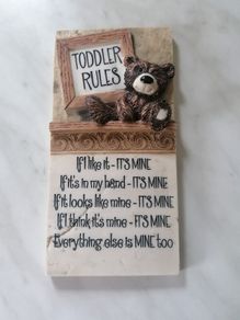 Novelty Sign - Toddler Rules