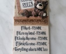Novelty Sign - Toddler Rules