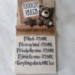 Novelty Sign - Toddler Rules