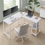 L-Shaped Computer Desk, 138 x 138 x 76 cm, Corner Desk with 2 Shelves, Space Saving Office Table, Gaming, Home Office, Easy Assembly, Image 5