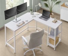Corner office desk Desk, L-shaped computer desk