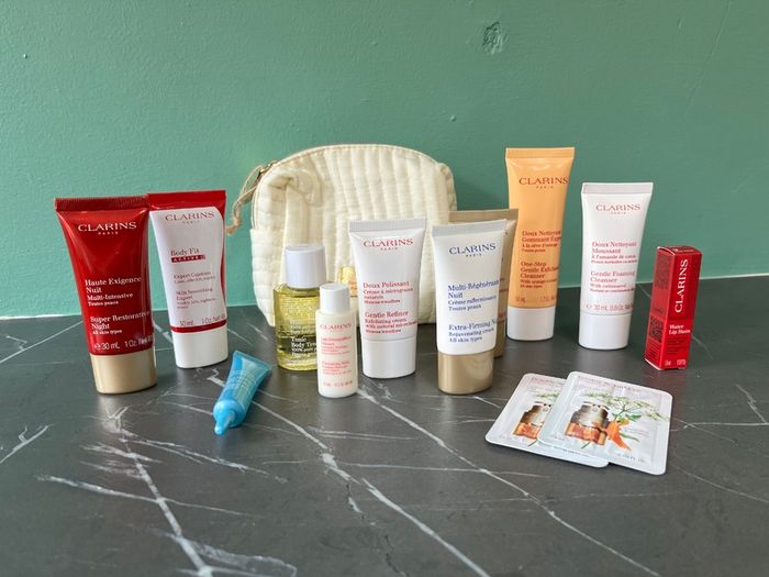 Bundle of Clarins products with gift bag - Brand New Sealed