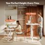 Electric Standing Desk ONE PIECE 110 x 54 Height Adjustable With Memory Smart Panel Sit Stand Table Hooks and Cupholder for Home Office (White Frame+White Desktop) Image 3