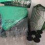 New picnic/cooler bag plastic sundae dishes and small glass bottles Image 5