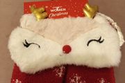 Christmas ladies socks &amp; sleep mask set