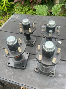 Heavy Duty Shipping Container Wheels - Bolt-On Spindle Kits (Full Set of 4)