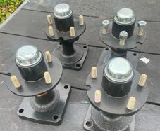 Heavy Duty Shipping Container Wheels - Bolt-On Spindle Kits (Full Set of 4)