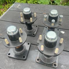 Heavy Duty Shipping Container Wheels - Bolt-On Spindle Kits (Full Set of 4)