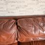 Complete brown leather living room set Image 5