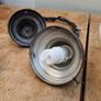 Vintage 15" Milk Glass Schoolhouse Pendant Light Image 3