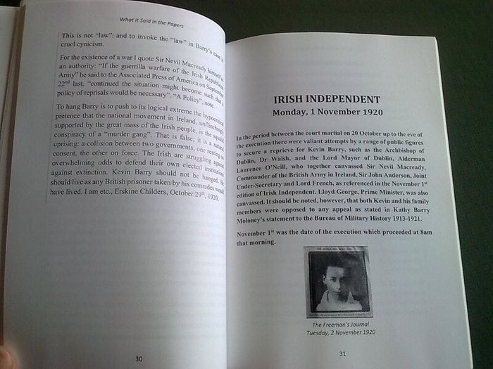 What it said in the papers The execution of Kevin Barry Ireland Irish IRA