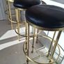 Set of 4 gold plated kitchen bar stools Image 4