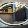 LED Bathroom Mirror 110x70cm Touch Swith Oval Bright Light Makeup Cosmetic Illumianted Backlit Dressing Room Bedroom Dresser Image 2