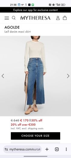 Agolde denim skirt