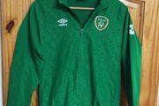 Ireland Football. Official Umbro Quarter Zip Xtra Large Boys Presentation Jacket. Collect In Dublin Or Receive Via Post.