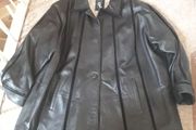 Leather Coat/GENUINE LEATHER Three Quarter Length Coat .. Size: 18 UK .. Final Price Drop