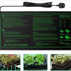 NEW SALE | Heat Mat, Heated Seedling Propagator Durable Waterproof, Seedling Heating Pad for Winter Hydroponic Indoor Seedling Germination Outdoor Gardening Greenhouse 10"x 20")