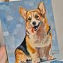 Happy Corgi - oil painting Image 6