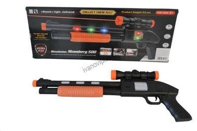 kids Musical Light-Up Pump Toy Gun for Kids (Model 820-8A)