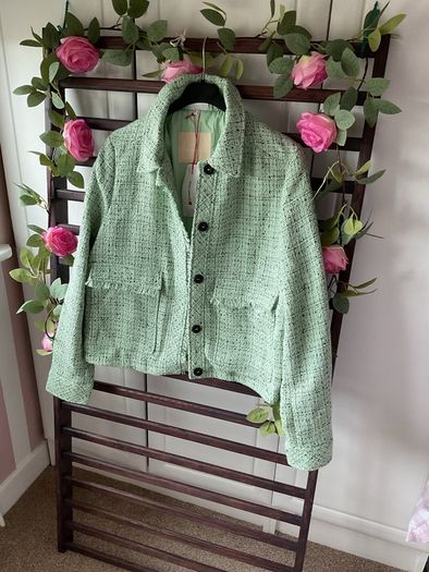 jacket bnwt mint green with black flex size 12 streetone jacket