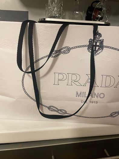Prada carry gift bag
