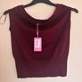 Edikted Burgundy Off The Shoulder Top XS Image 6