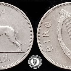 [#143] - Ireland 1959 | 6 Pence | Irish 6d | Wolfhound | KM.13a