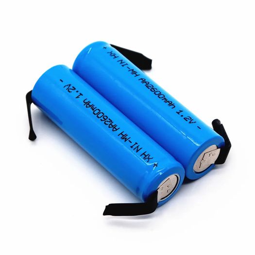 AA Rechargeable Battery 2600mAh NiMH with Solder Tabs DIY