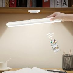 Rechargeable Battery Powered Led Light Bar, 2000mAh Magnetic Strip Lights with Remote Control, 3 Color Modes, Under Shelf Lighting, Battery Operated Wall Lamp for Cabinet, Bathroom, Indoor (FREE POSTAGE)