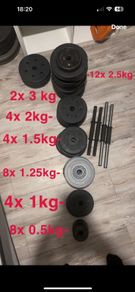 Plated dumbbells