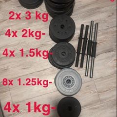 Plated dumbbells