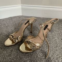 Mango Gold Heels