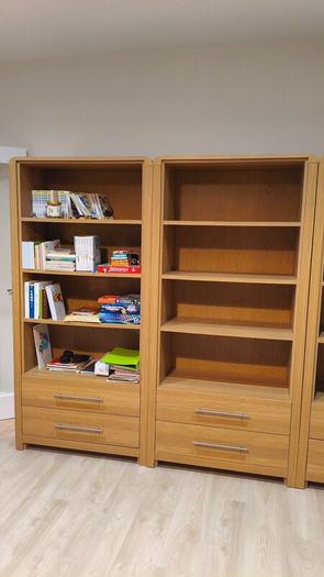 Oak color book shelf  lots of space