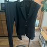 Pinko black suit with cigarette trousers and tailored gilet Image 2