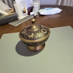 Brass bowl with lid from AED.