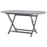 7 Piece Garden Dining Set Solid Acacia Wood Grey Image 5