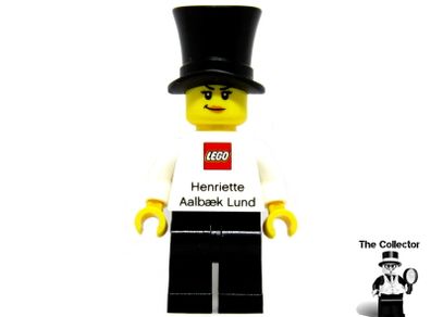 Lego Employee Henriette Aalbaek Business Card Minifigure Type 1 Very Rare Hard To Find