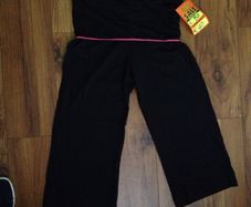 New with Tags..Black Stretch Lycra Maternity or Sports pants (large 12-14)