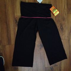 New with Tags..Black Stretch Lycra Maternity or Sports pants (large 12-14)