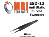 ESD Safe Anti-Static Stainless Steel Tweezers Electronic Repair Precision Tools ESD-13