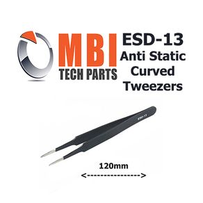 ESD Safe Anti-Static Stainless Steel Tweezers Electronic Repair Precision Tools ESD-13