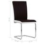 Cantilever Dining Chairs 2 pcs Brown Faux Leather Image 7