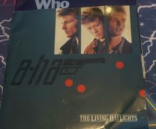 A-HA The Living Daylights Aha 1987 7 inch 45 Vinyl Record with Press Release