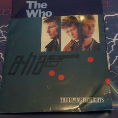 A-HA The Living Daylights Aha 1987 7 inch 45 Vinyl Record with Press Release